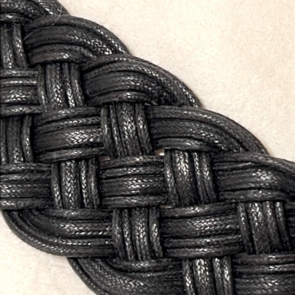 Marjorie Baer vintage braided Belt with metal buckle and beaded fringe detail - Picture 10 of 13